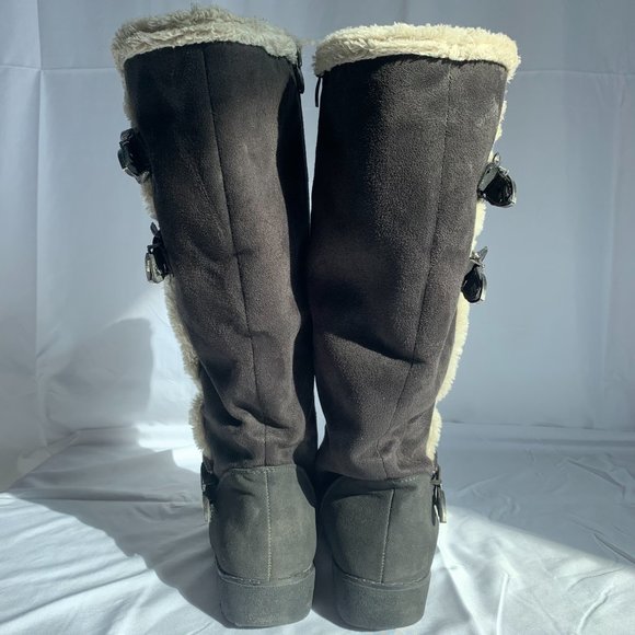 Globalwin Faux Fur Lined Knee High Winter Boots - Picture 4 of 16